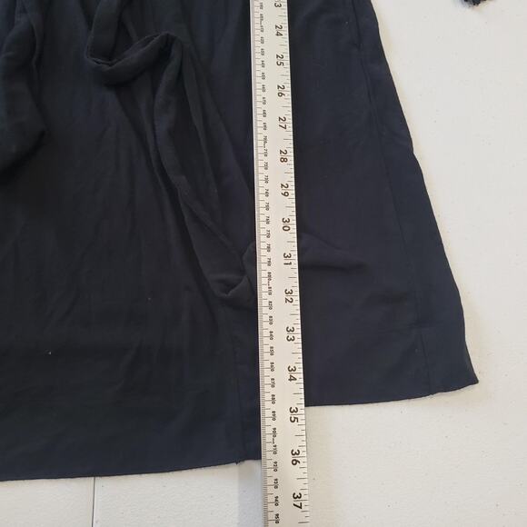 Soma Cool Nights Robe Womens Small Medium Black Lace Trim Sleepwear - Picture 5 of 7